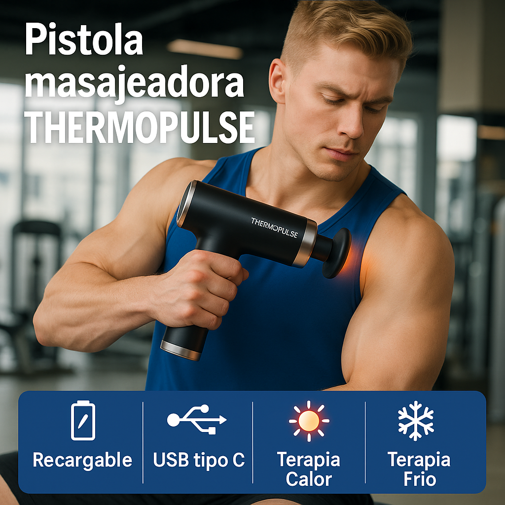 ThermoPulse™ | Masajeador Recargable Dual: Calor 🔥 y Frío ❄️
