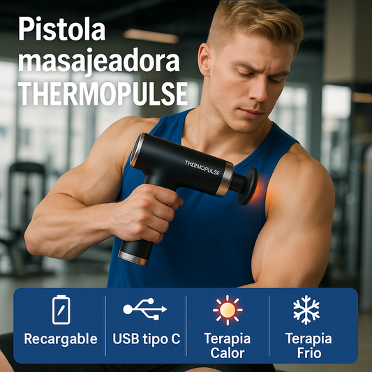 ThermoPulse™ | Masajeador Recargable Dual: Calor 🔥 y Frío ❄️