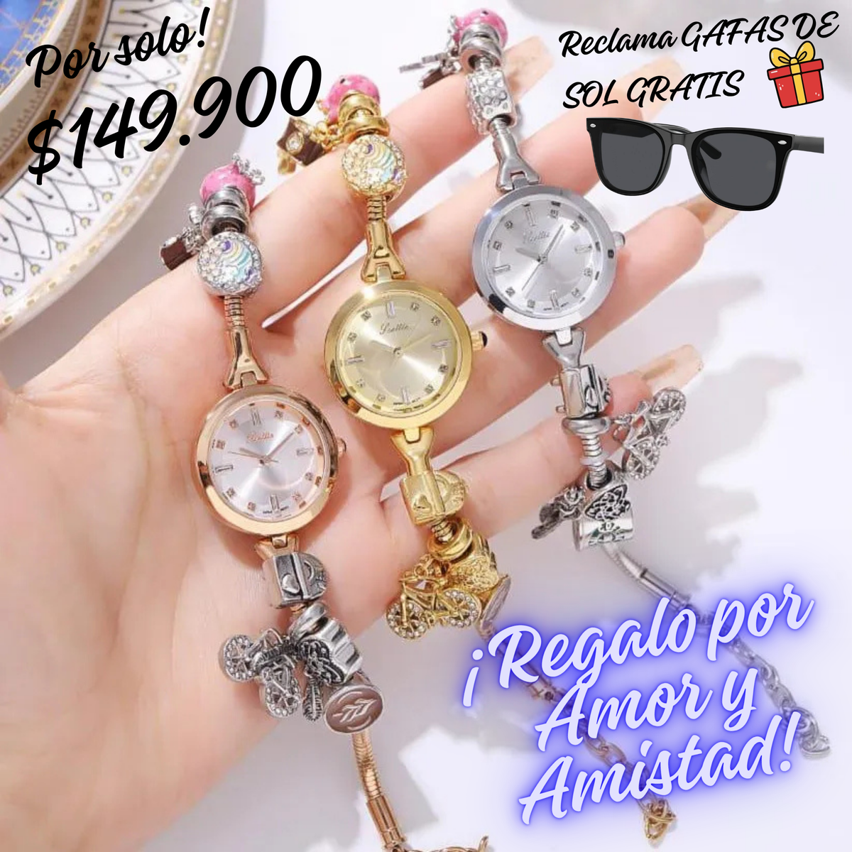 Reloj Pandora + Gafas de Sol WAYFARER-UV 400